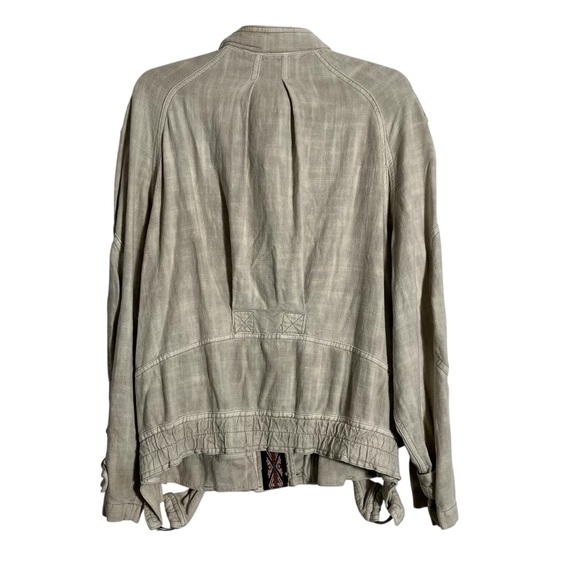FREE PEOPLE Jayde Safari Bomber Jacket in Sand - Picture 4 of 12